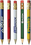 Round Golf Pencils With Eraser